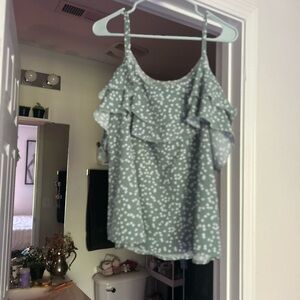 Green Polka Dot Women's Top